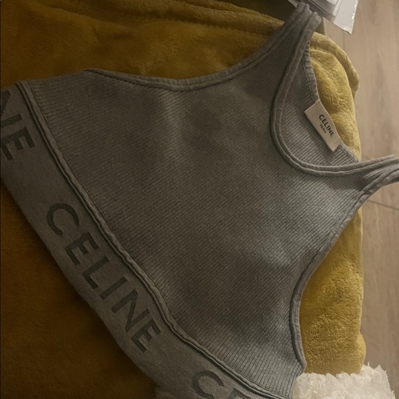 Celine Charcoal Ribbed Crop Top - Picture 6 of 6